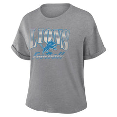 Detroit Lions Women's Overplayed Tribute Tri-Blend Boxy T-Shirt | NFL On sale