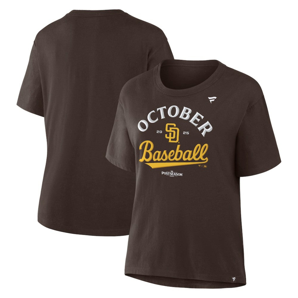 San Diego Padres  Women's 2025 MLB Postseason Locker Room T-Shirt - MLB T-shirts