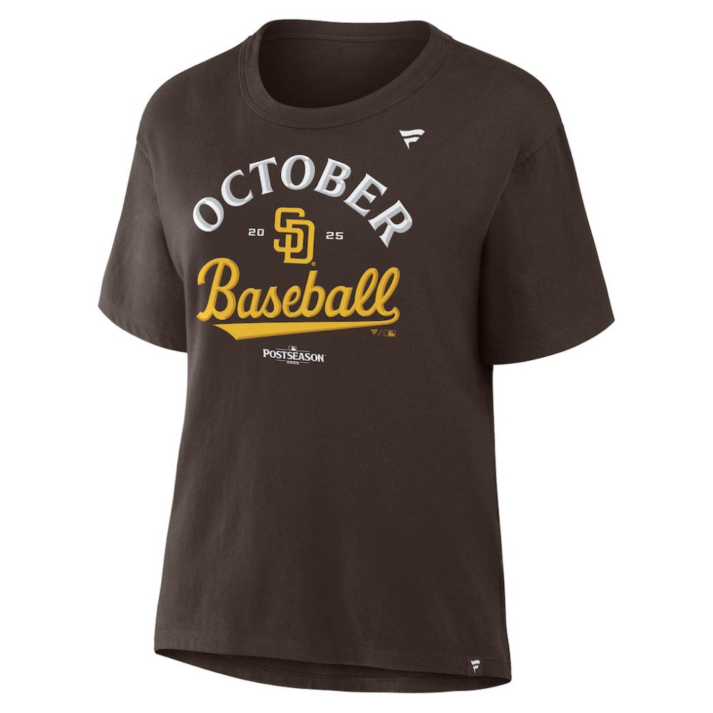 San Diego Padres  Women's 2025 MLB Postseason Locker Room T-Shirt - MLB T-shirts