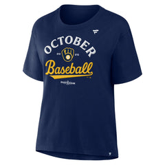 Milwaukee Brewers  Women's 2025 MLB Postseason Locker Room T-Shirt - MLB T-shirts