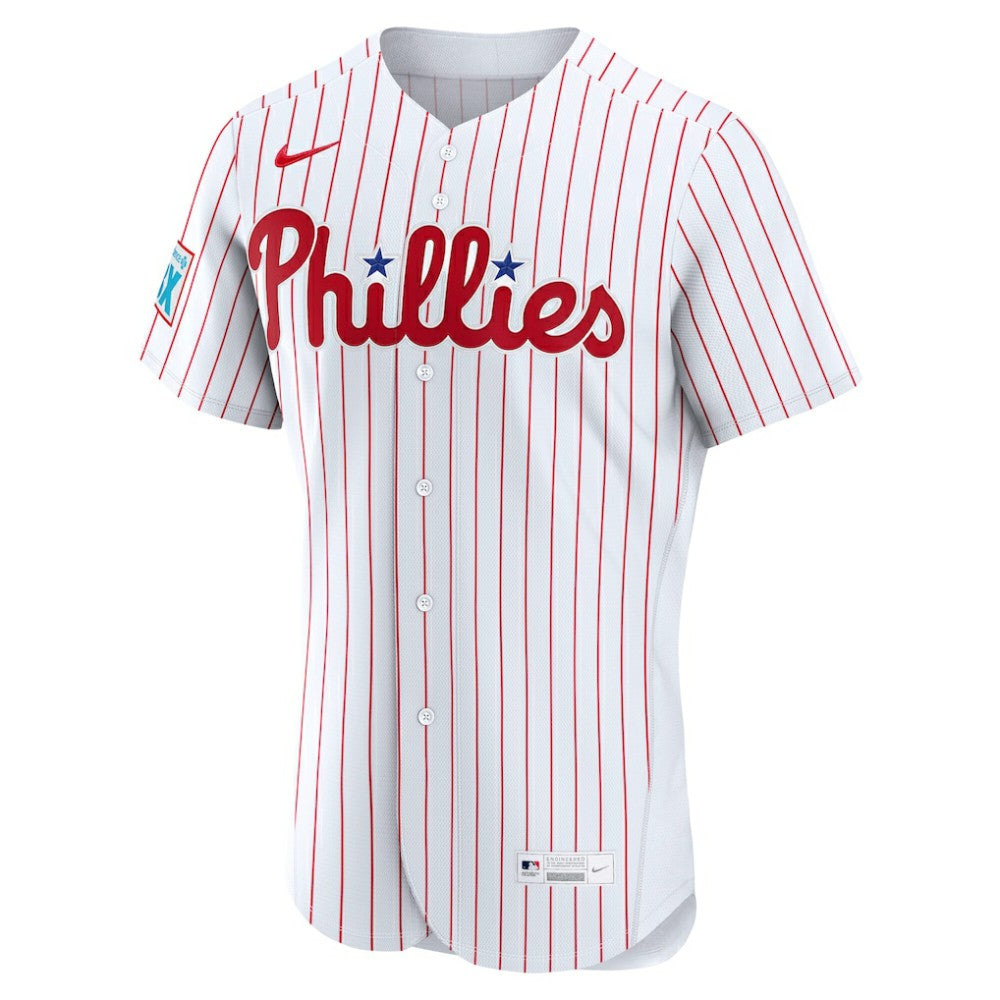 Philadelphia Phillies Nike Home Sponsor Patch Authentic Jersey - MLB Jerseys