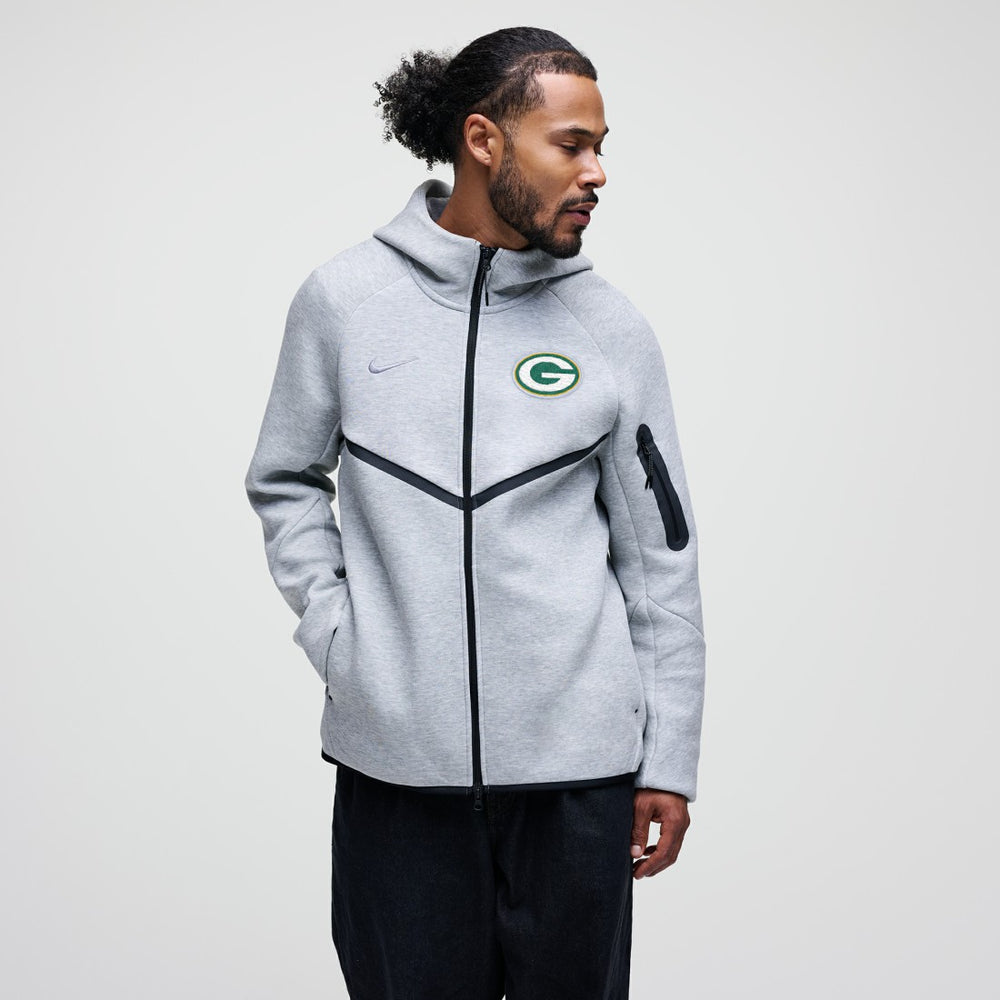 Green Bay Packers Tech Fleece Raglan Full-Zip Windrunner Hoodie | NFL New