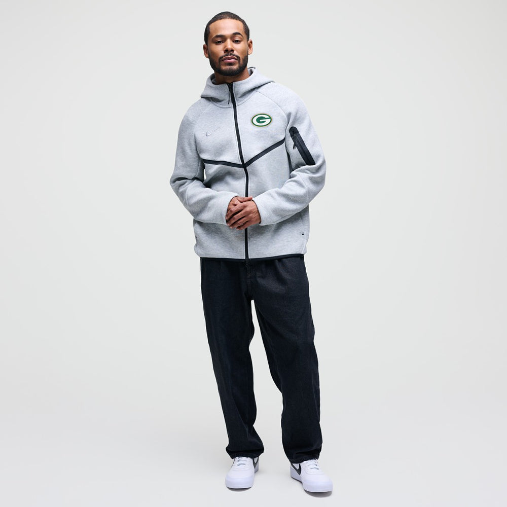 Green Bay Packers Tech Fleece Raglan Full-Zip Windrunner Hoodie | NFL New