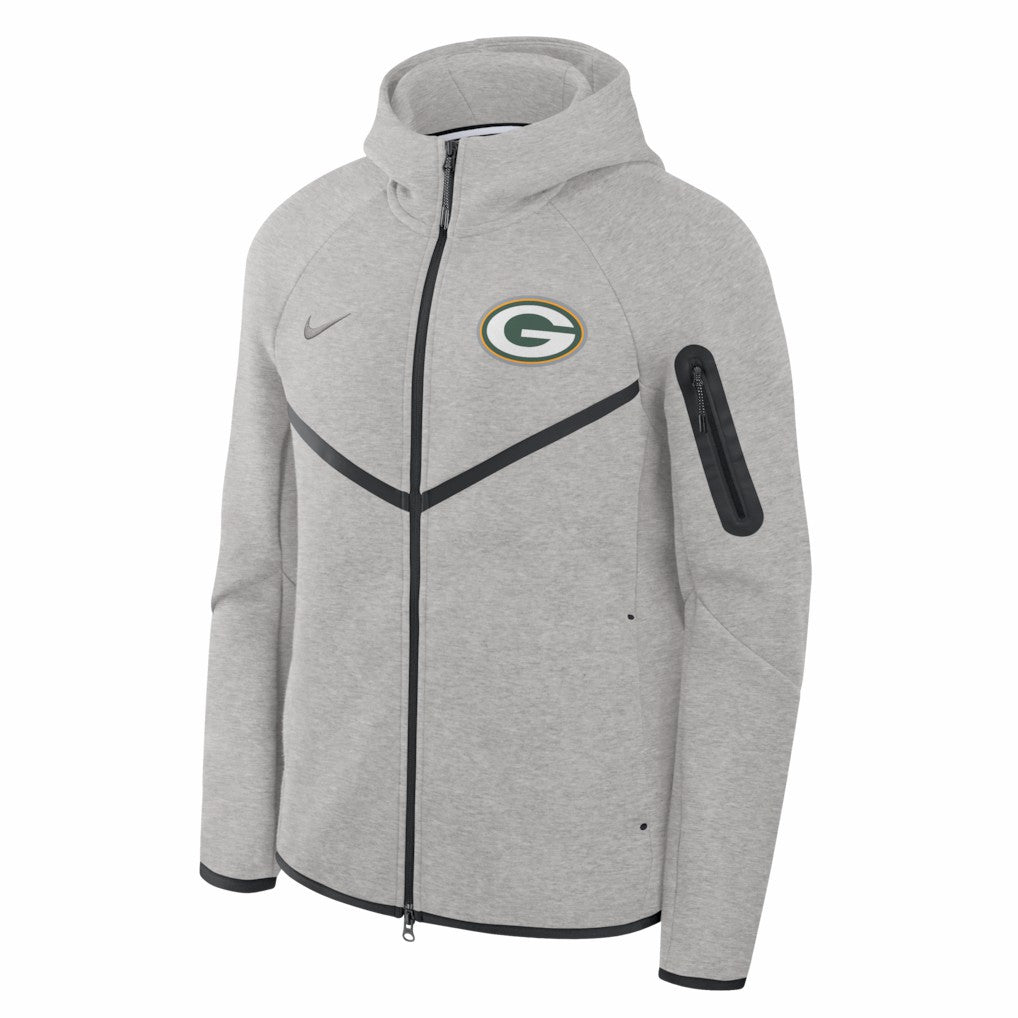 Green Bay Packers Tech Fleece Raglan Full-Zip Windrunner Hoodie | NFL New