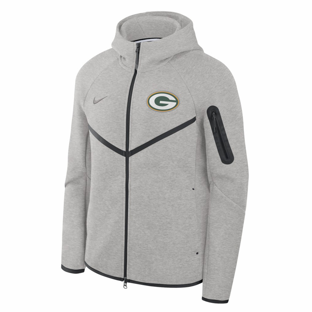 Green Bay Packers Tech Fleece Raglan Full-Zip Windrunner Hoodie | NFL New