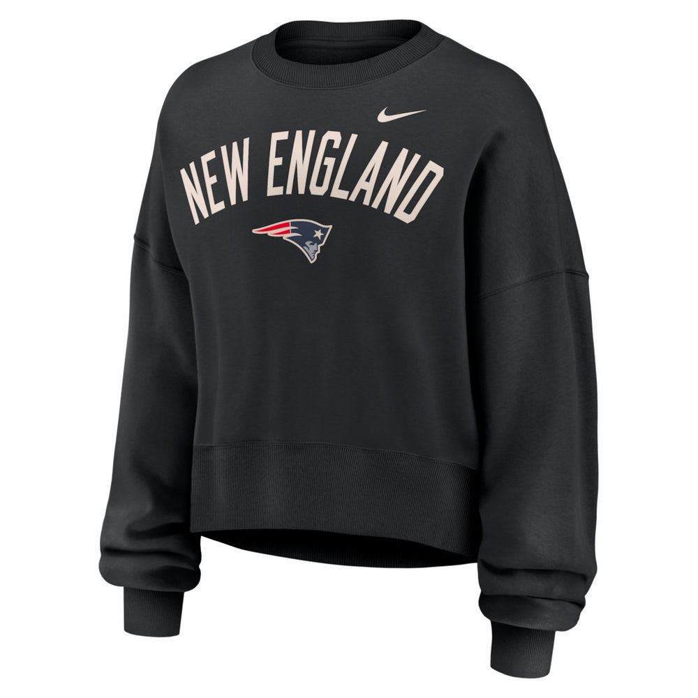 New England Patriots Women's Oversized High Hip Legacy Arch Phoenix Fleece Sweatshirt | NFL On sale