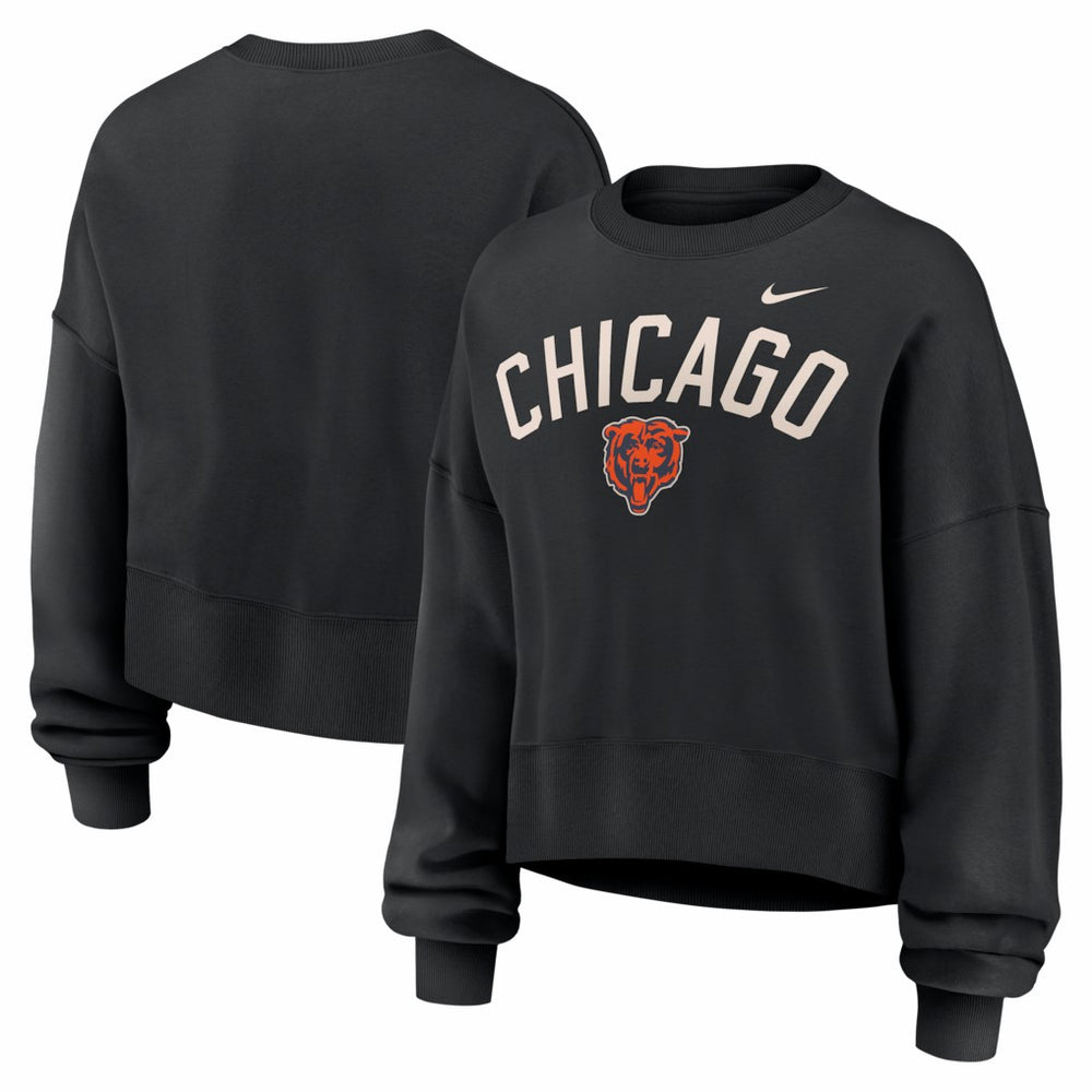 Chicago Bears Women's Oversized High Hip Legacy Arch Phoenix Fleece Sweatshirt | NFL Near me