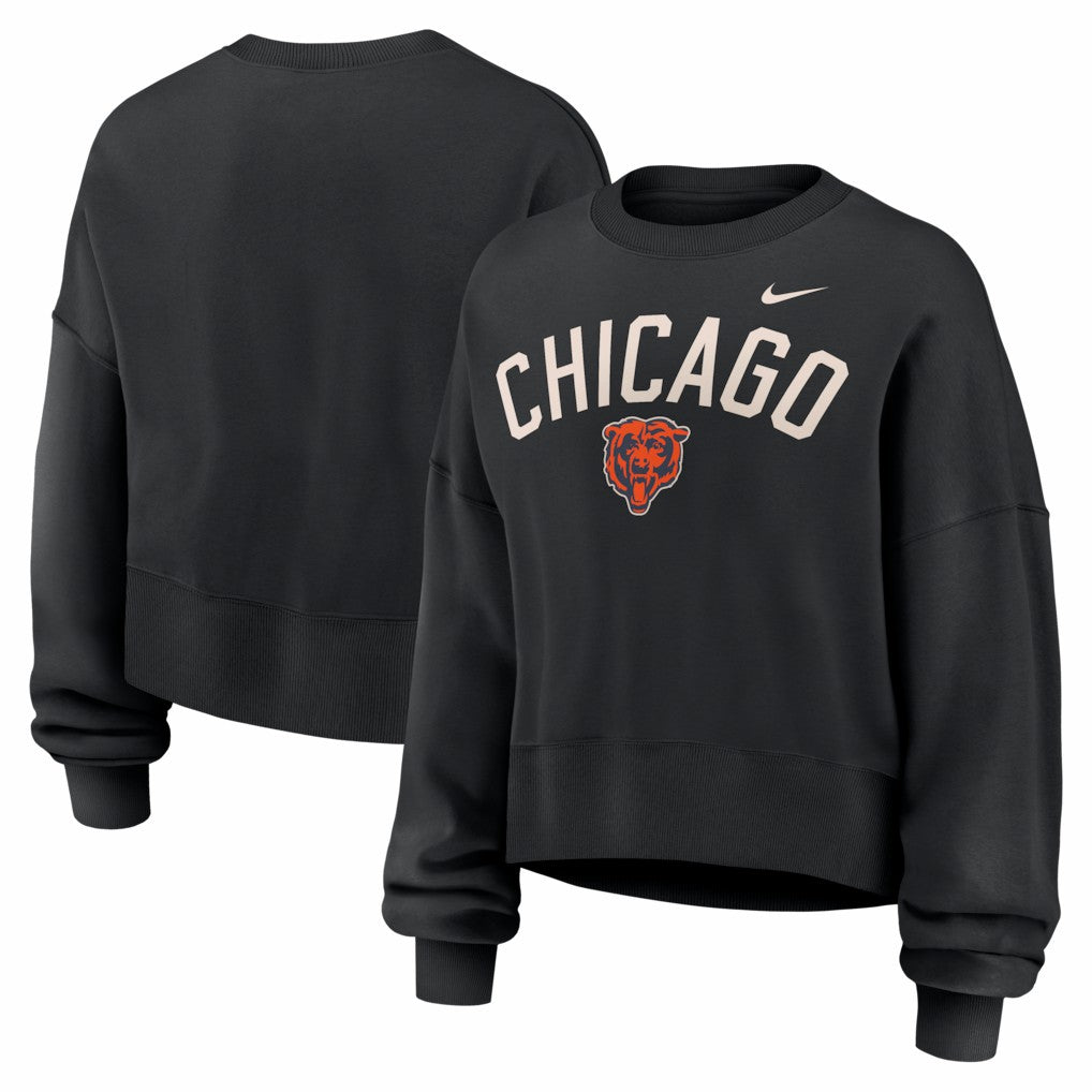 Chicago Bears Women's Oversized High Hip Legacy Arch Phoenix Fleece Sweatshirt | NFL Near me