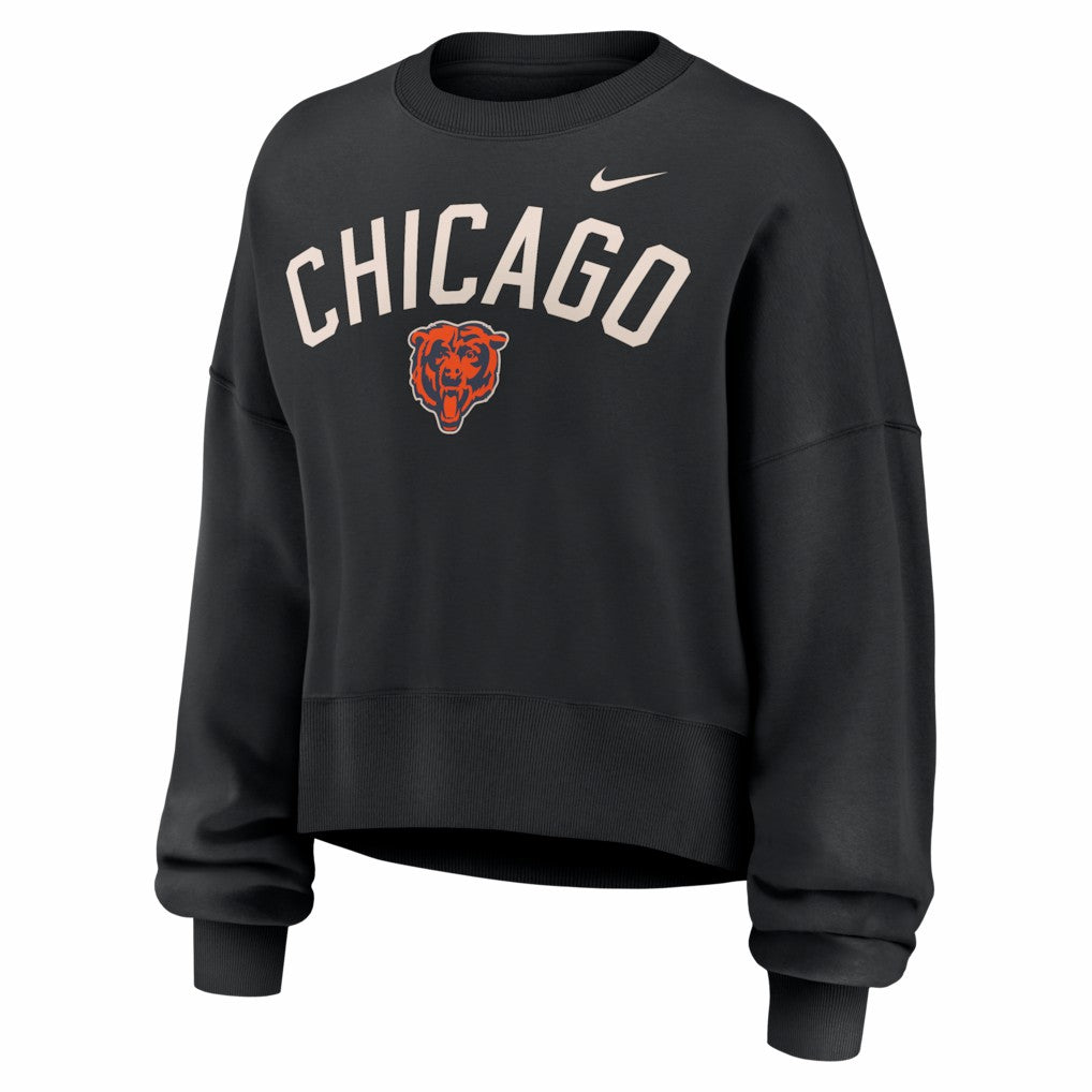 Chicago Bears Women's Oversized High Hip Legacy Arch Phoenix Fleece Sweatshirt | NFL Near me