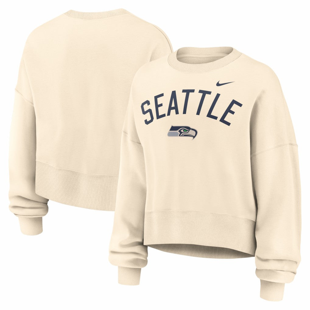 Seattle Seahawks Women's Oversized High Hip Legacy Arch Phoenix Fleece Sweatshirt | NFL Hot