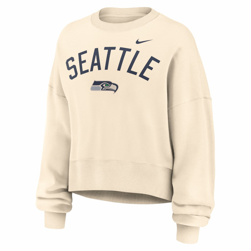 Seattle Seahawks Women's Oversized High Hip Legacy Arch Phoenix Fleece Sweatshirt | NFL Hot