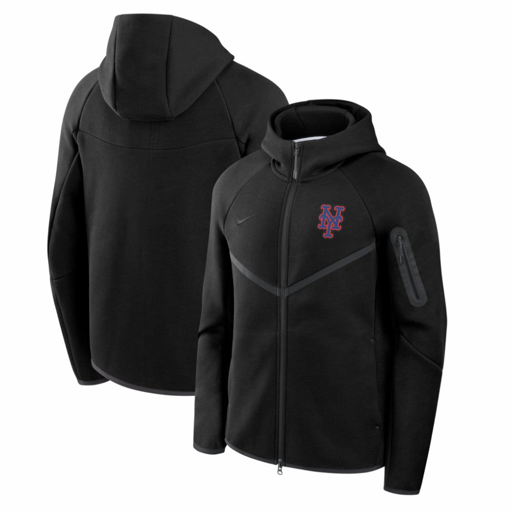 New York Mets Nike Tech Fleece Raglan Full-Zip Windrunner Hoodie - MLB Hoodies