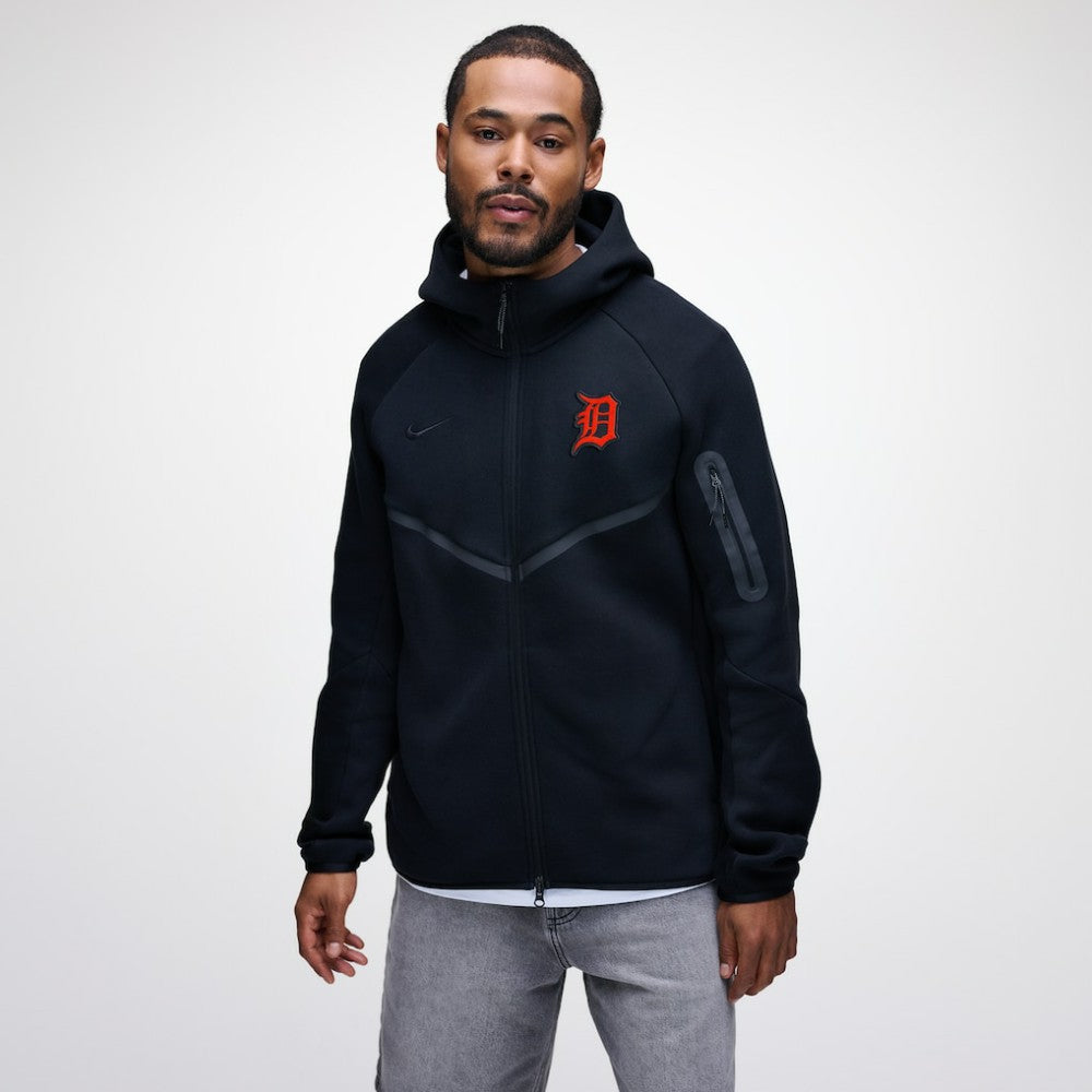Detroit Tigers Nike Tech Fleece Raglan Full-Zip Windrunner Hoodie - MLB Hoodies
