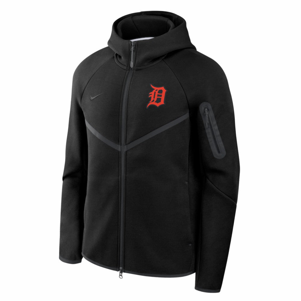 Detroit Tigers Nike Tech Fleece Raglan Full-Zip Windrunner Hoodie - MLB Hoodies
