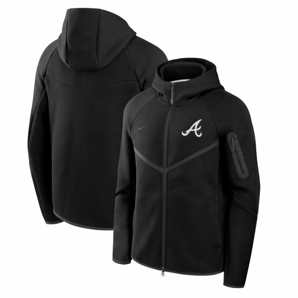 Atlanta Braves Nike Tech Fleece Raglan Full-Zip Windrunner Hoodie - MLB Hoodies