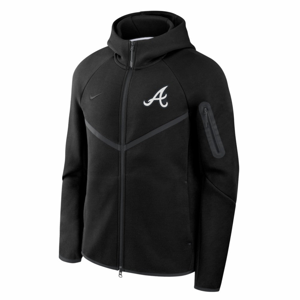 Atlanta Braves Nike Tech Fleece Raglan Full-Zip Windrunner Hoodie - MLB Hoodies