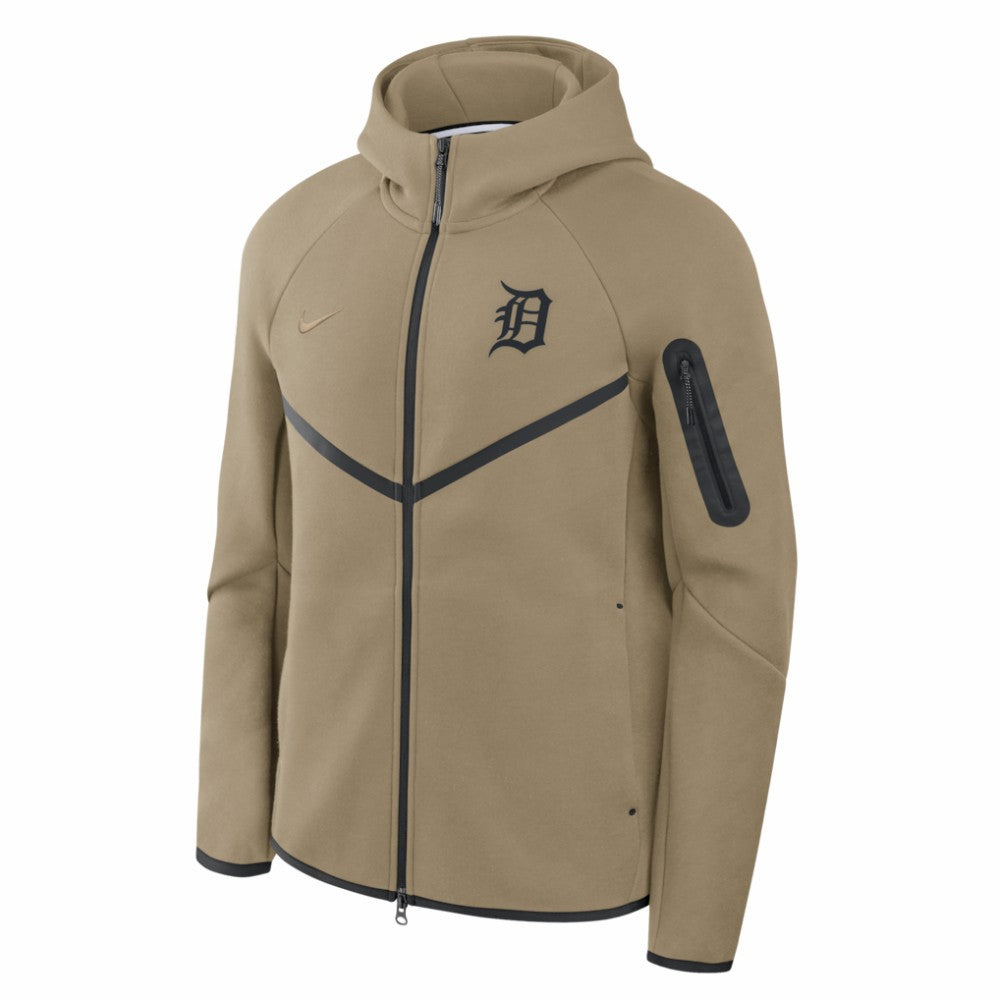 Detroit Tigers Nike Tech Fleece Raglan Full-Zip Windrunner Hoodie - MLB Hoodies