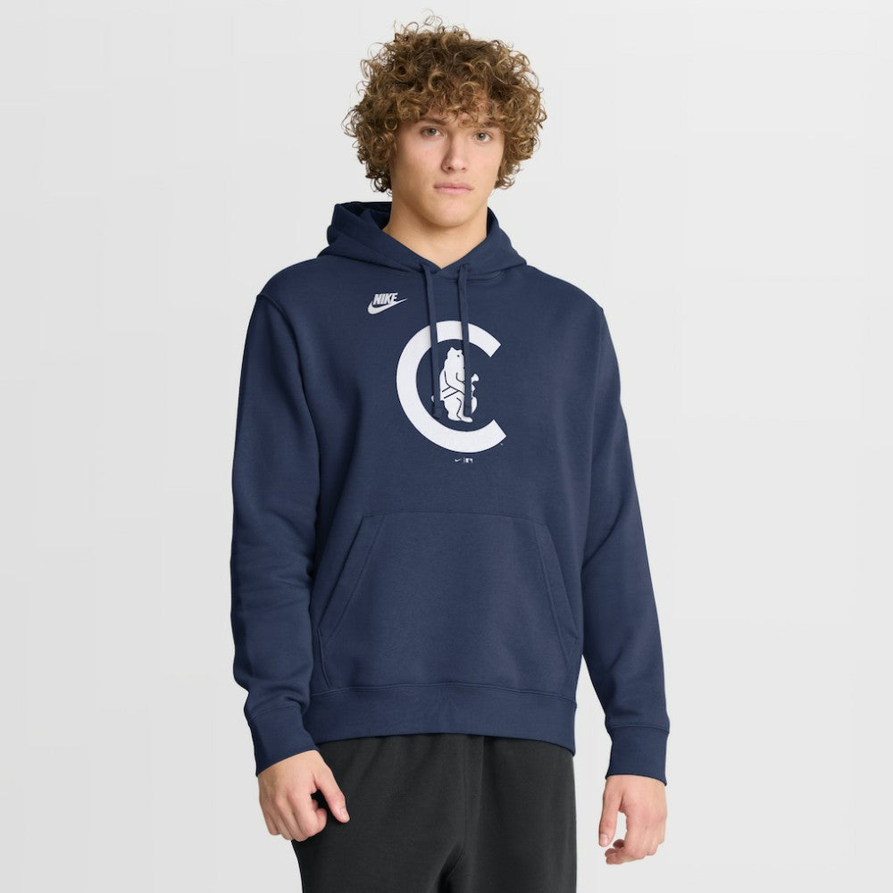 Chicago Cubs Nike Cooperstown Collection Logo Club Hoodie - MLB Hoodies
