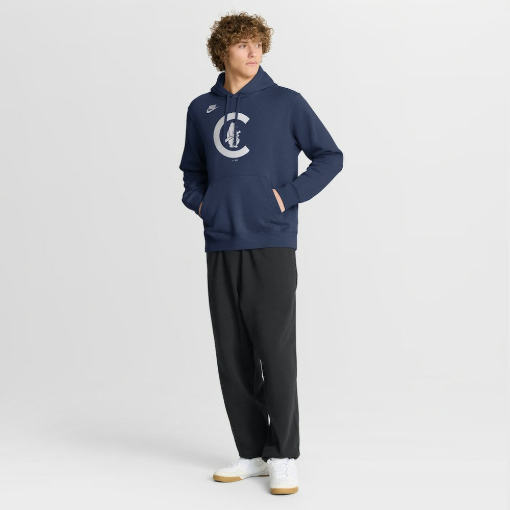 Chicago Cubs Nike Cooperstown Collection Logo Club Hoodie - MLB Hoodies