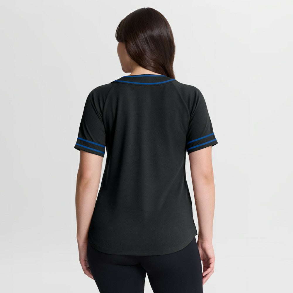Los Angeles Dodgers Fanatics Women's Diva Race Ahead Raglan V-Neck T-Shirt - MLB T-shirts