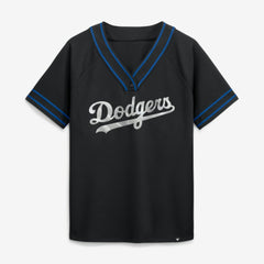 Los Angeles Dodgers Fanatics Women's Diva Race Ahead Raglan V-Neck T-Shirt - MLB T-shirts