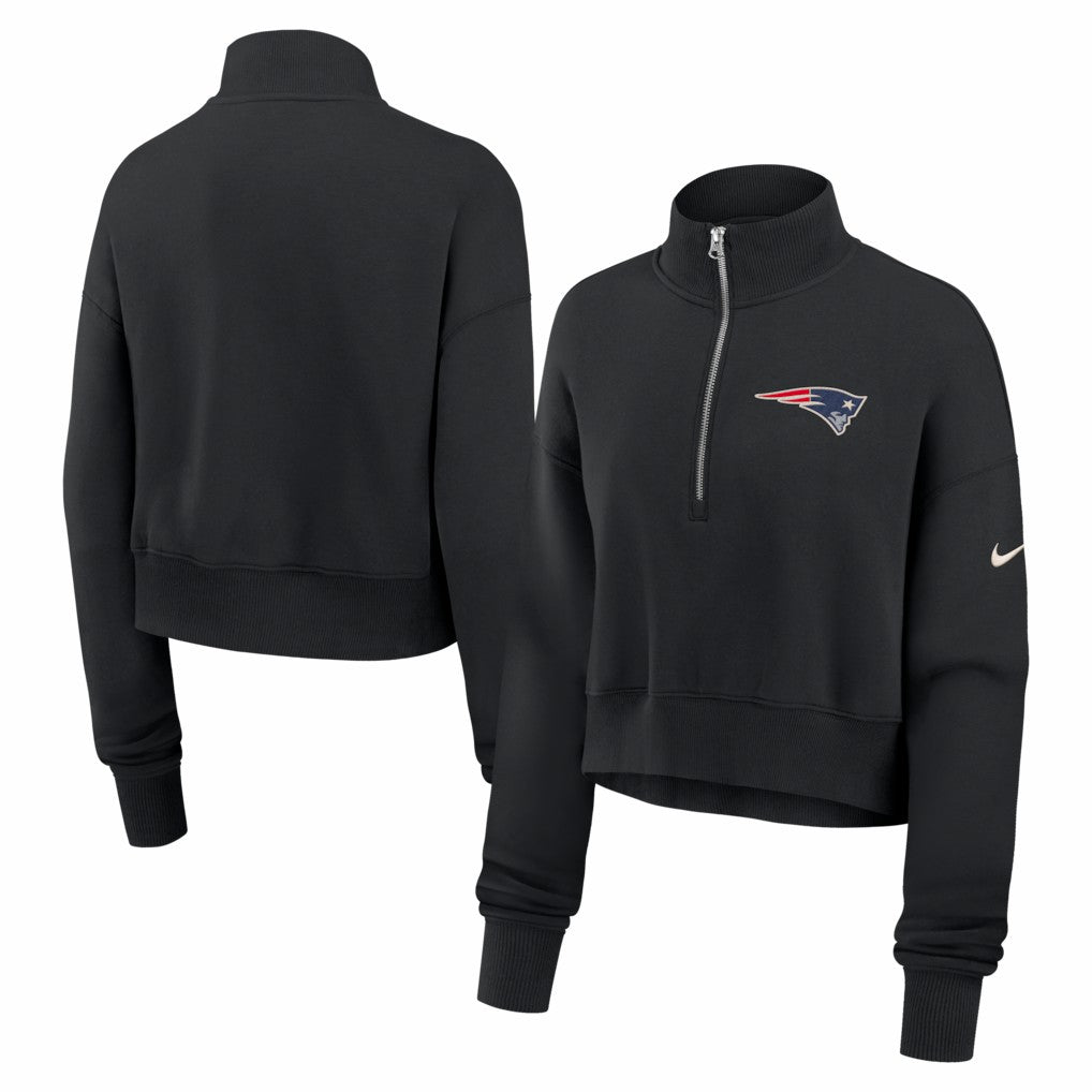 New England Patriots Women's Legacy Phoenix Fleece Cropped Half-Zip Sweatshirt | NFL Sale