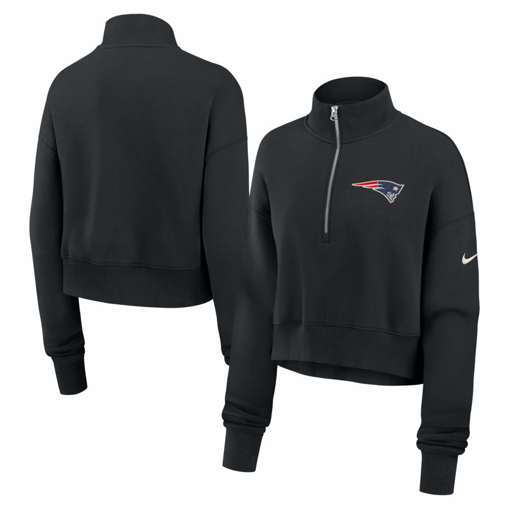 New England Patriots Women's Legacy Phoenix Fleece Cropped Half-Zip Sweatshirt | NFL Sale
