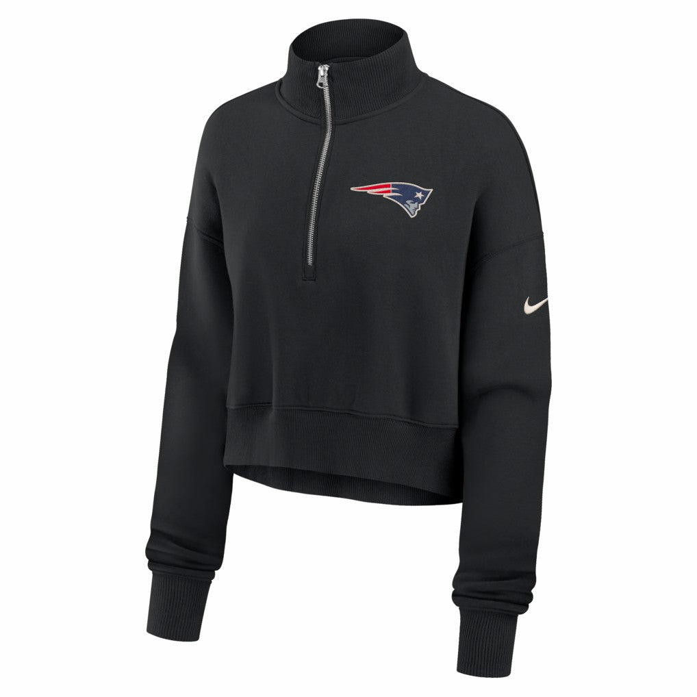New England Patriots Women's Legacy Phoenix Fleece Cropped Half-Zip Sweatshirt | NFL Sale