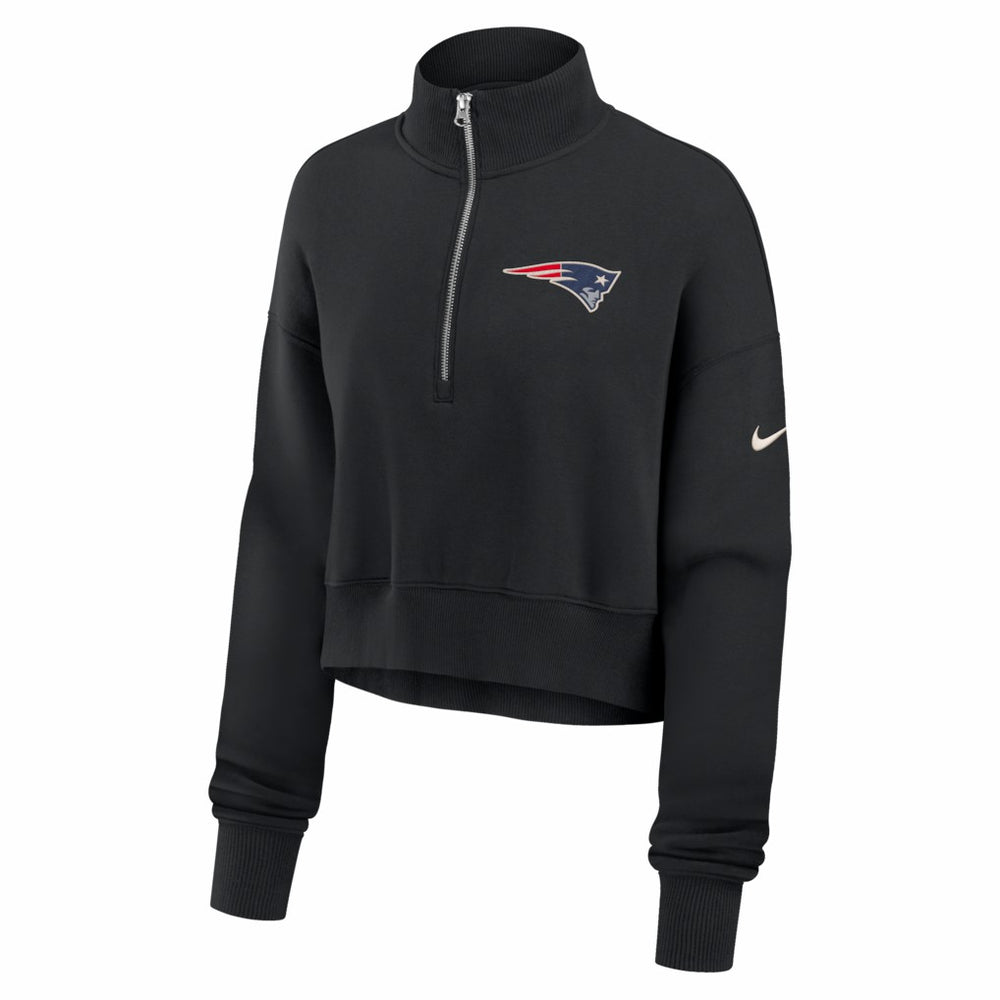 New England Patriots Women's Legacy Phoenix Fleece Cropped Half-Zip Sweatshirt | NFL Sale