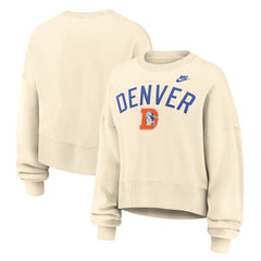 Denver Broncos Women's Oversized High Hip Legacy Arch Phoenix Fleece Sweatshirt | NFL Online