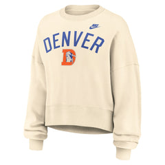 Denver Broncos Women's Oversized High Hip Legacy Arch Phoenix Fleece Sweatshirt | NFL Online