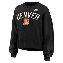 Denver Broncos Women's Oversized High Hip Legacy Arch Phoenix Fleece Sweatshirt | NFL On sale