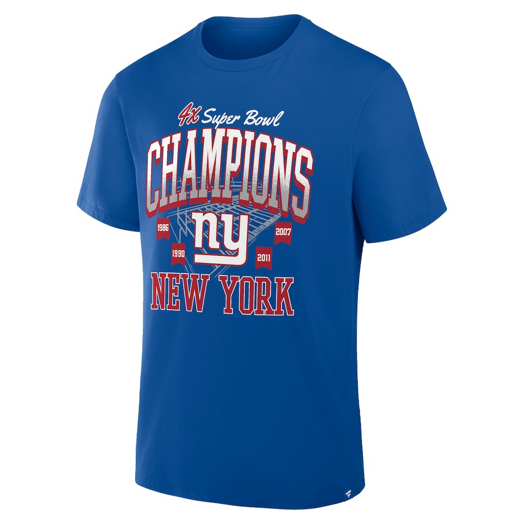 New York Giants 4x Super Bowl Champions T-Shirt | NFL Outlet
