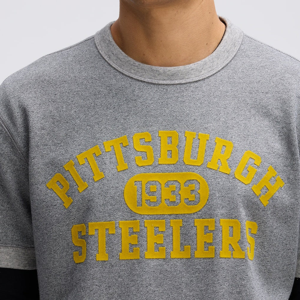 Pittsburgh Steelers IconicFleece Short Sleeve Sweatshirt | NFL New