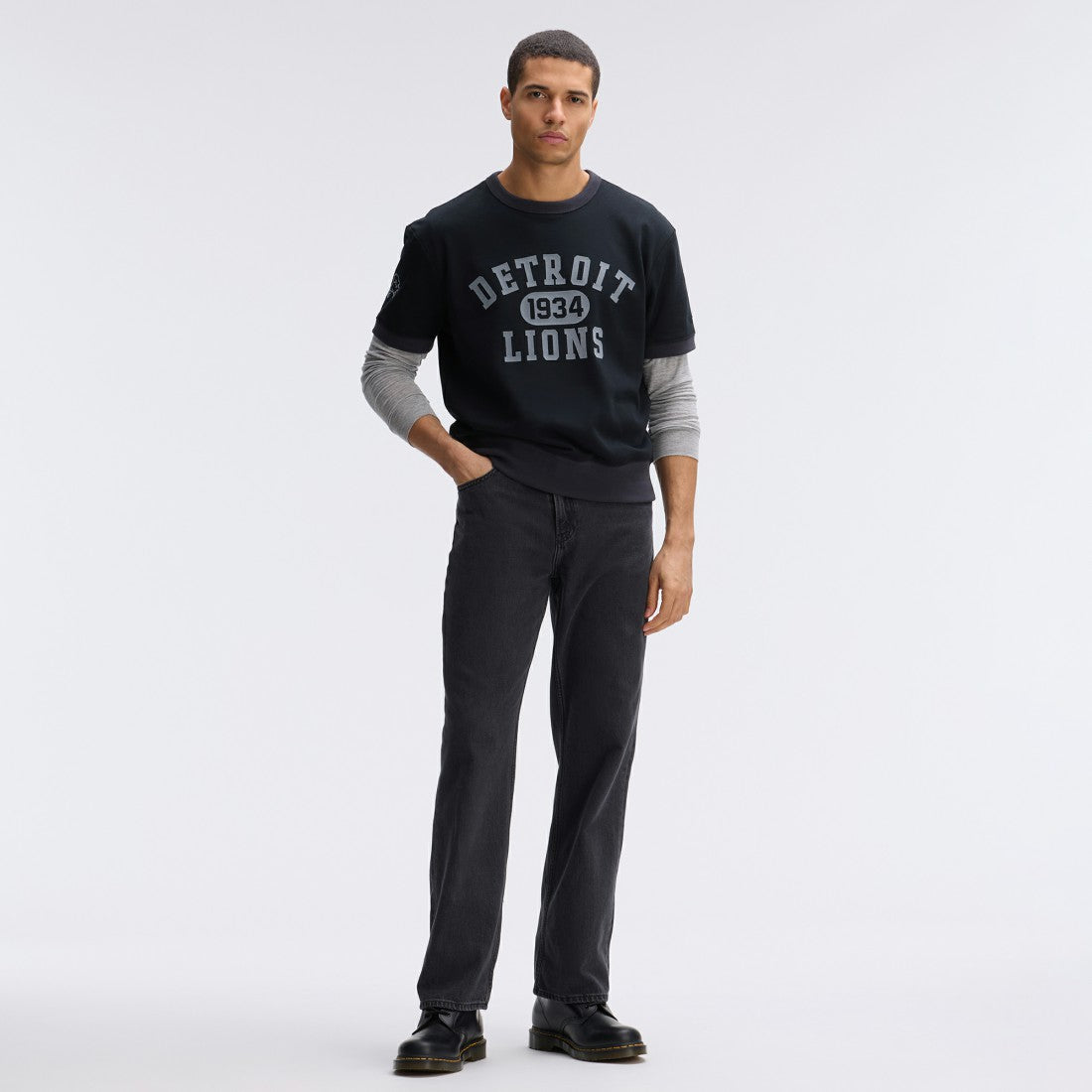 Detroit Lions IconicFleece Short Sleeve Sweatshirt | NFL Hot