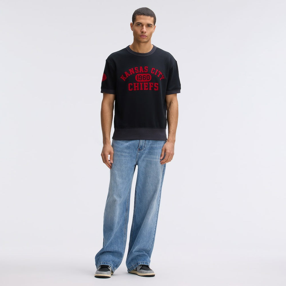 Kansas City Chiefs IconicFleece Short Sleeve Sweatshirt | NFL Sale