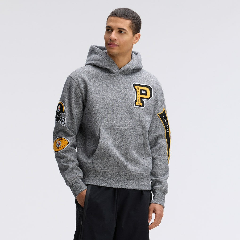 Pittsburgh Steelers IconicFleece Letterman Hoodie | NFL Discount