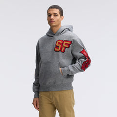 San Francisco 49ers IconicFleece Letterman Hoodie | NFL Discount