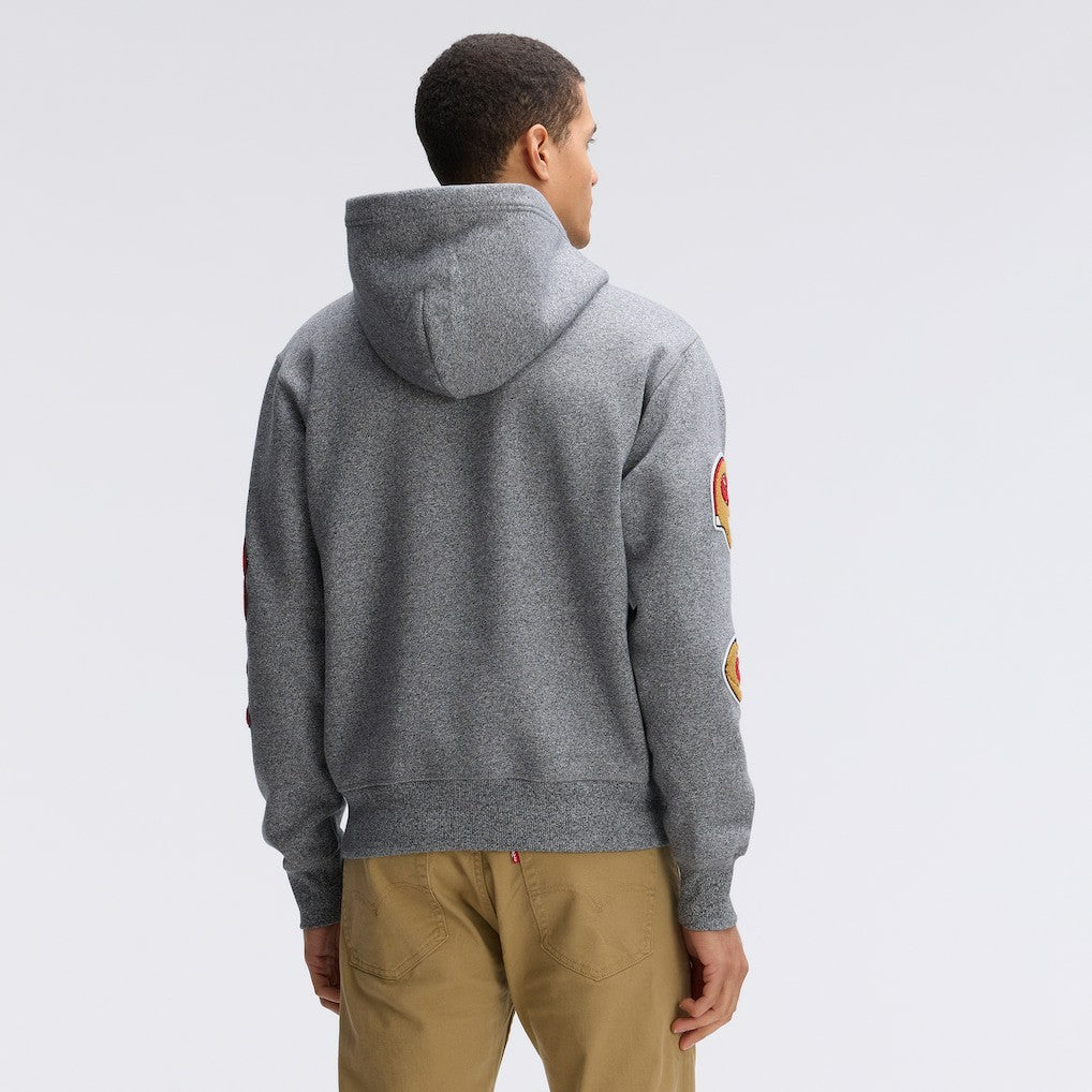 San Francisco 49ers IconicFleece Letterman Hoodie | NFL Discount
