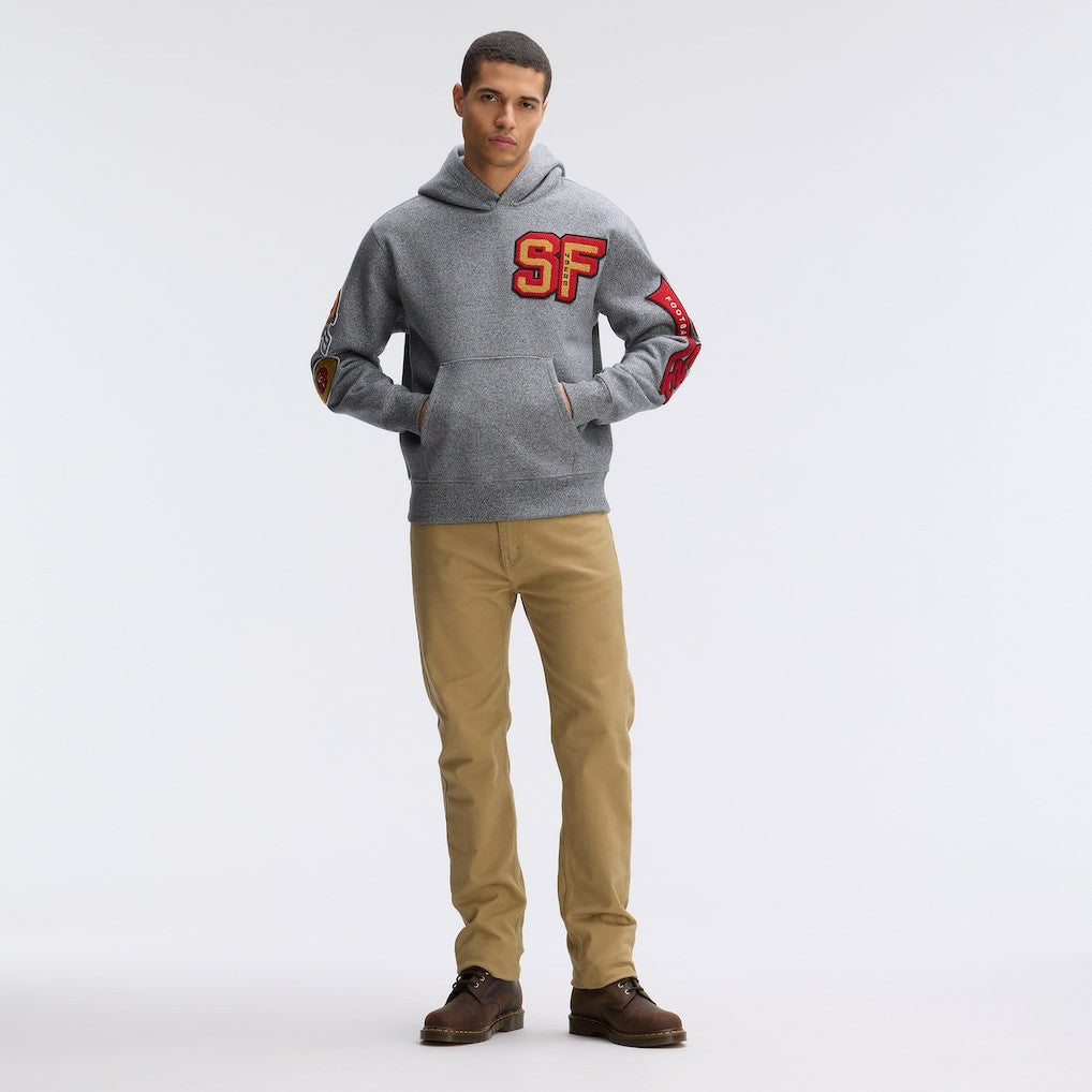 San Francisco 49ers IconicFleece Letterman Hoodie | NFL Discount