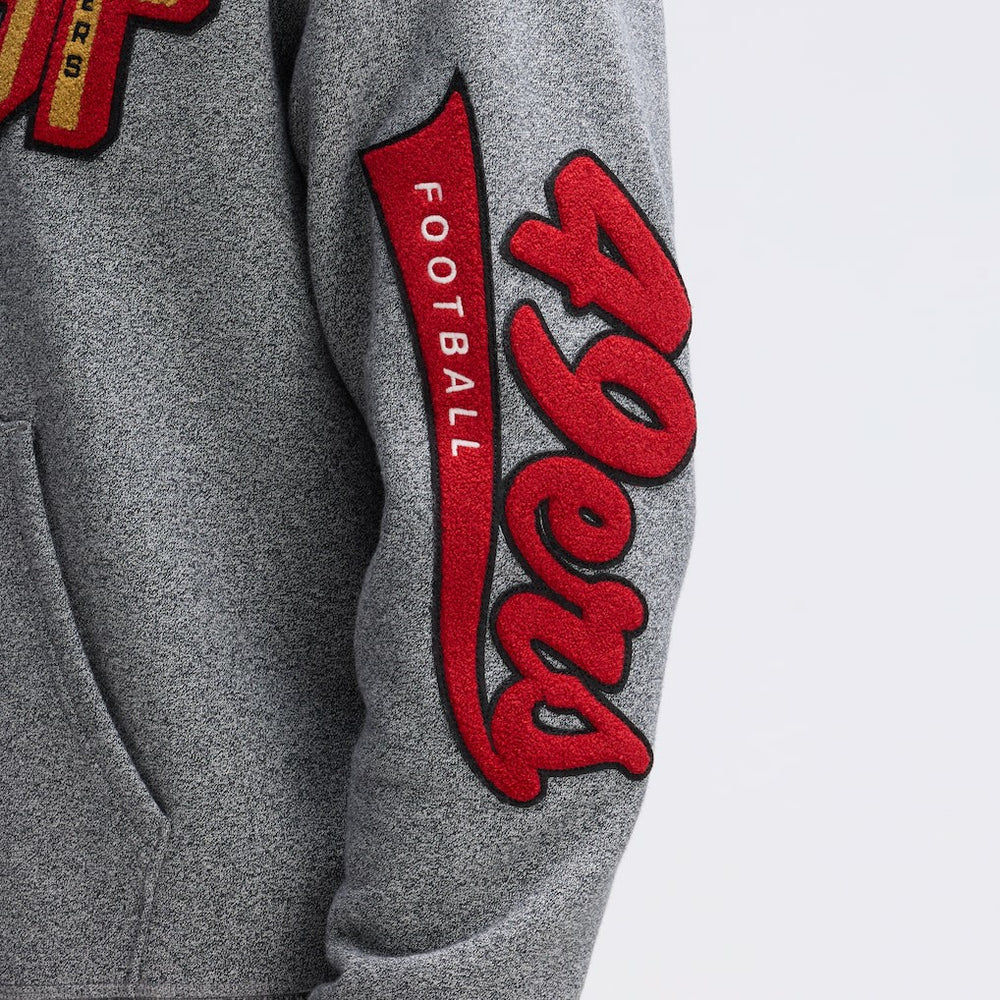 San Francisco 49ers IconicFleece Letterman Hoodie | NFL Discount