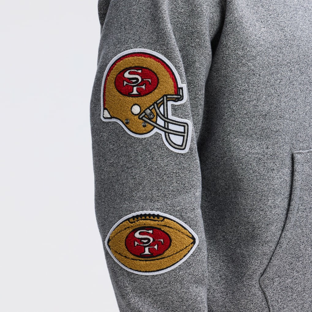San Francisco 49ers IconicFleece Letterman Hoodie | NFL Discount