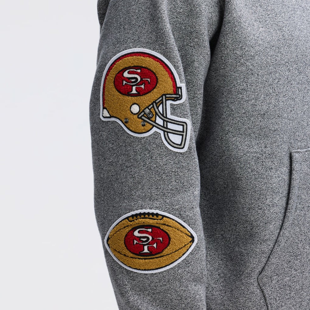 San Francisco 49ers IconicFleece Letterman Hoodie | NFL Discount