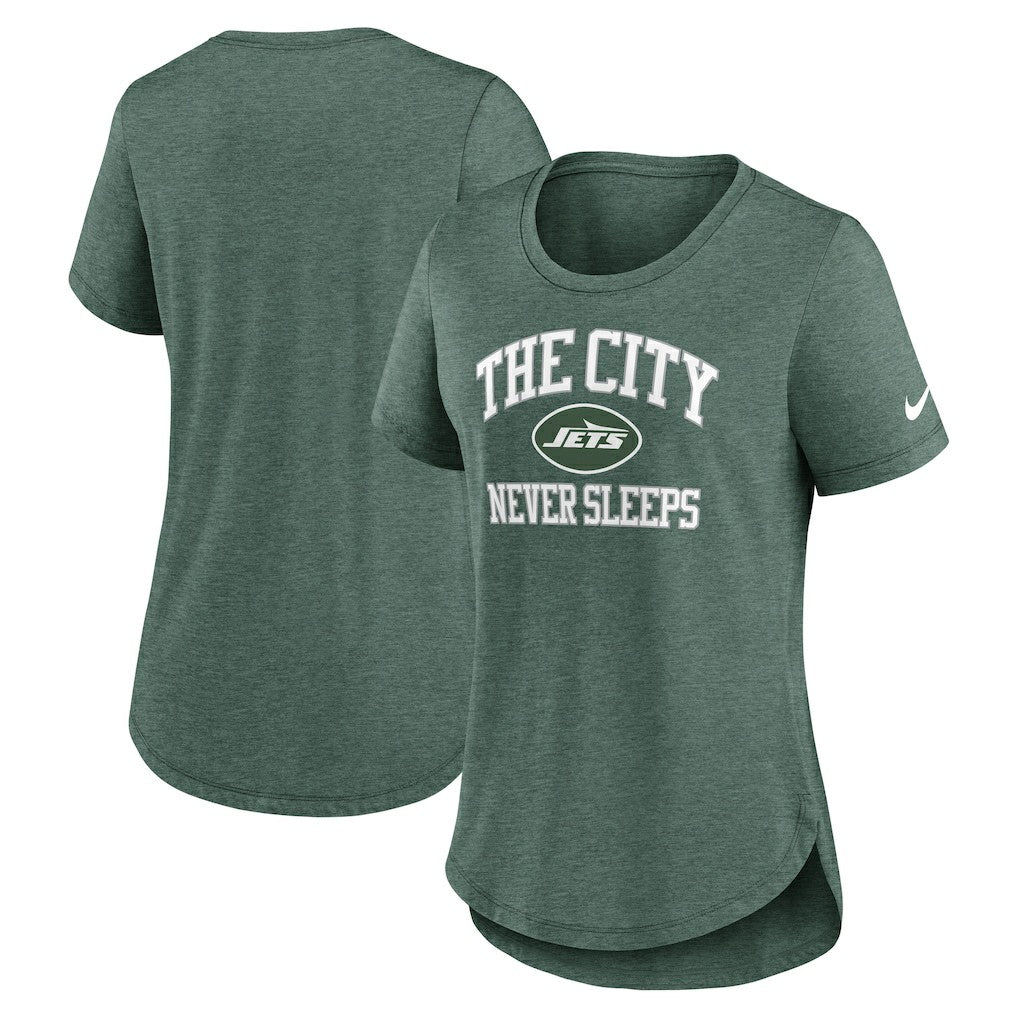 New York Jets Women's The City Never Sleeps Tri-Blend T-Shirt | NFL Sale