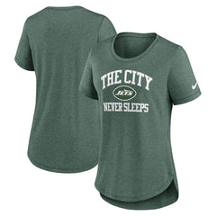 New York Jets Women's The City Never Sleeps Tri-Blend T-Shirt | NFL Sale