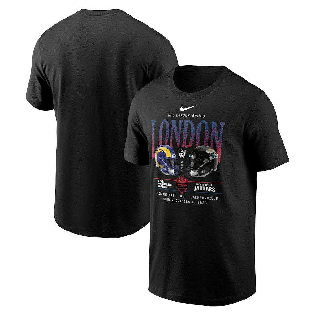 Jacksonville Jaguars Los Angeles Rams vs.  International Games London 2025 T-Shirt | NFL Discount