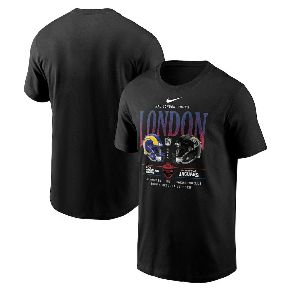 Jacksonville Jaguars Los Angeles Rams vs.  International Games London 2025 T-Shirt | NFL Discount