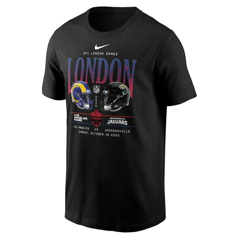 Jacksonville Jaguars Los Angeles Rams vs.  International Games London 2025 T-Shirt | NFL Discount