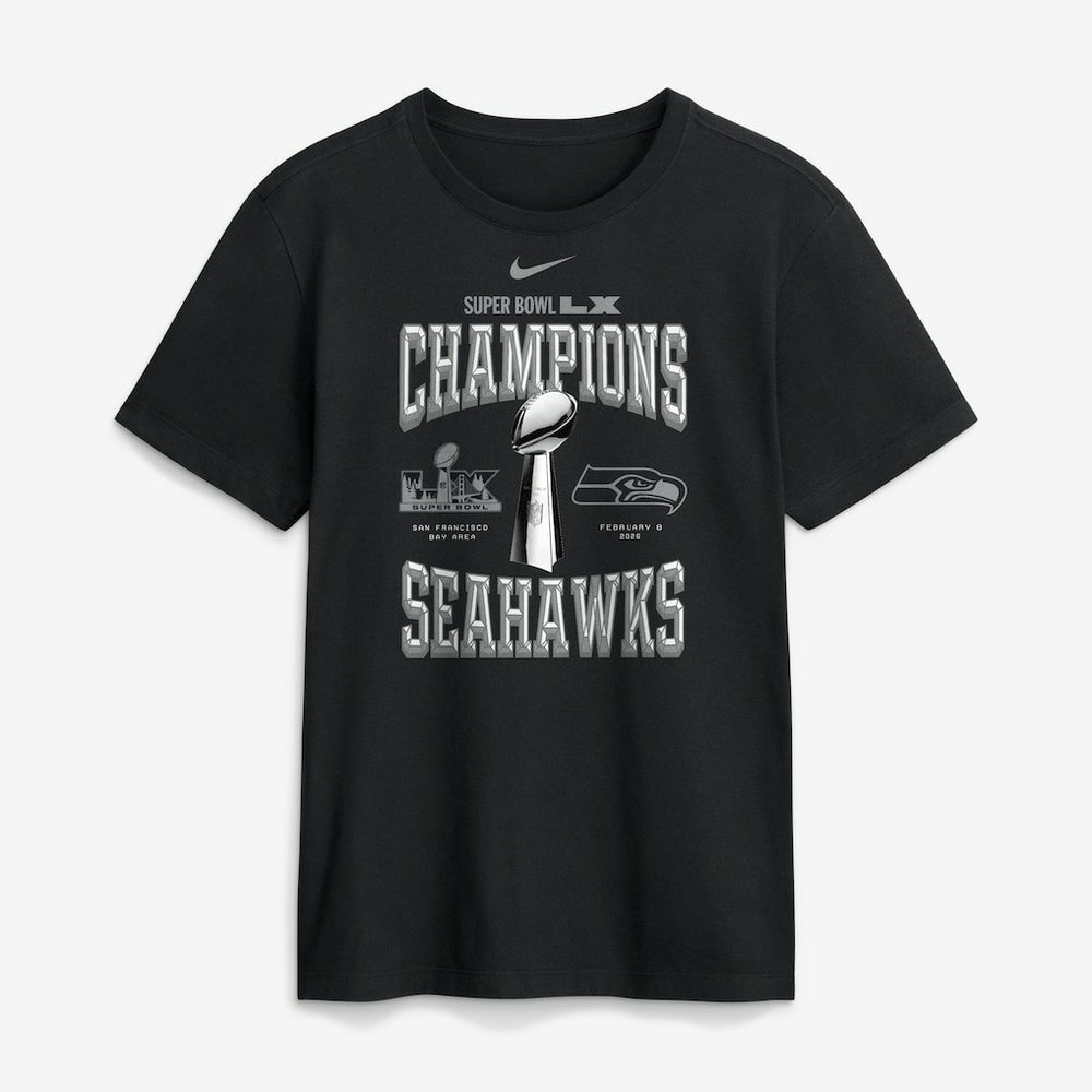Seattle Seahawks Super Bowl LX Champions Locker Room Trophy Collection Replica T-Shirt | NFL Discount