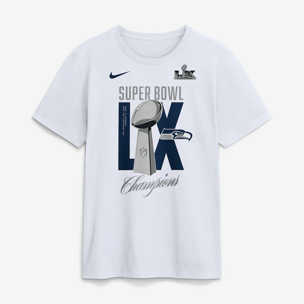 Seattle Seahawks Super Bowl LX Champions Lombardi Trophy T-Shirt | NFL Outlet